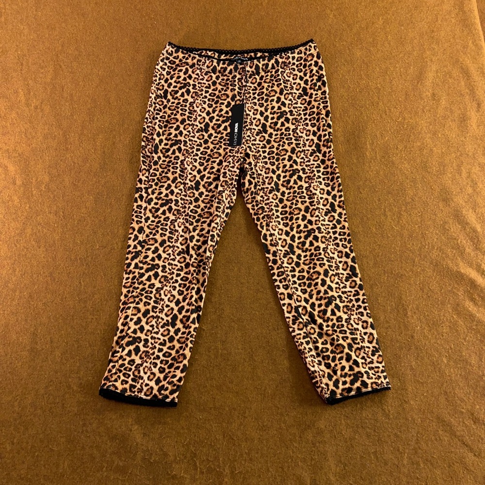 Fashion Nova Womens XL Brown Mila Leopard Capri Leggings NWT